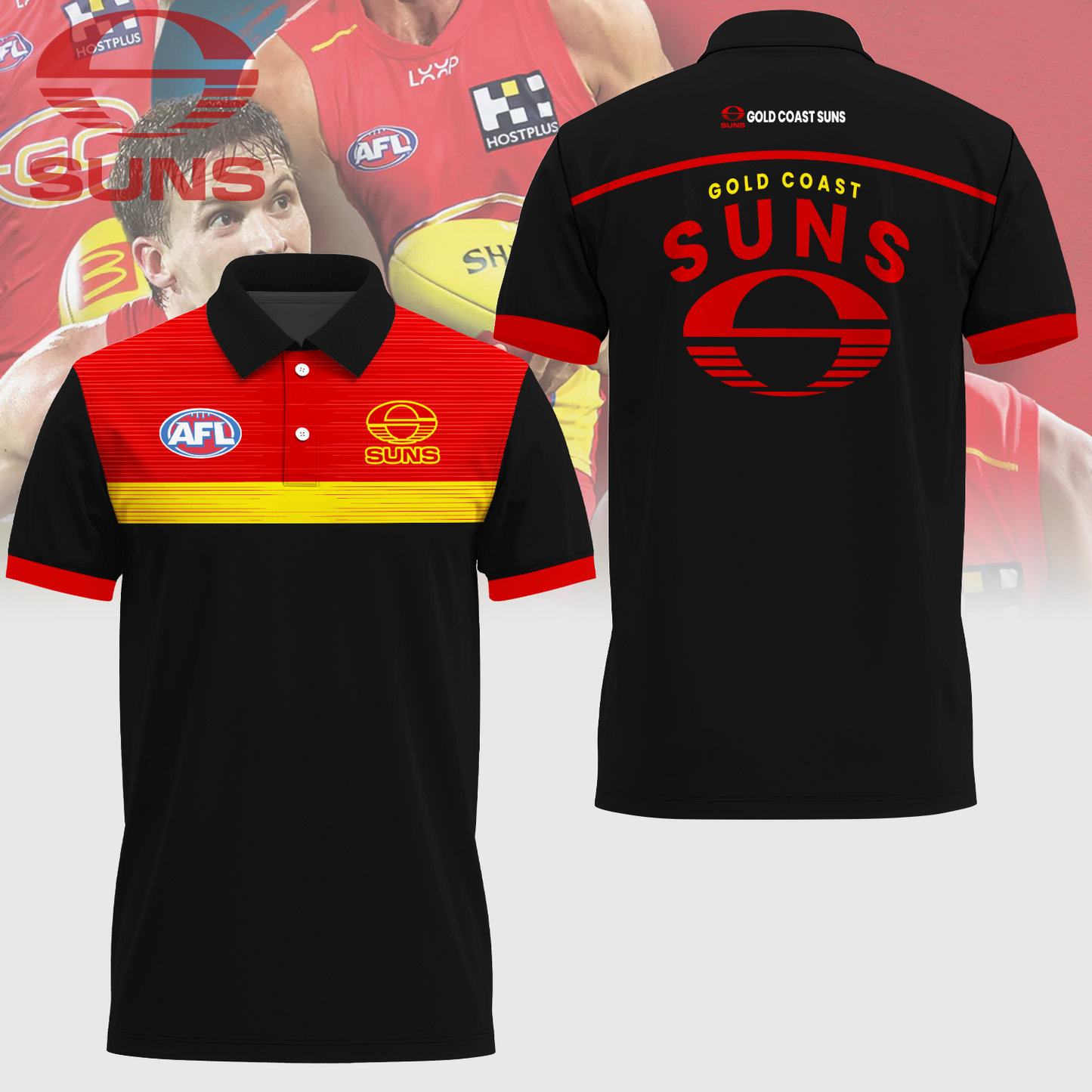 Gold Coast Suns AFL Limited Edition Polo Shirt TM - Super Savings When Buying Combo V20