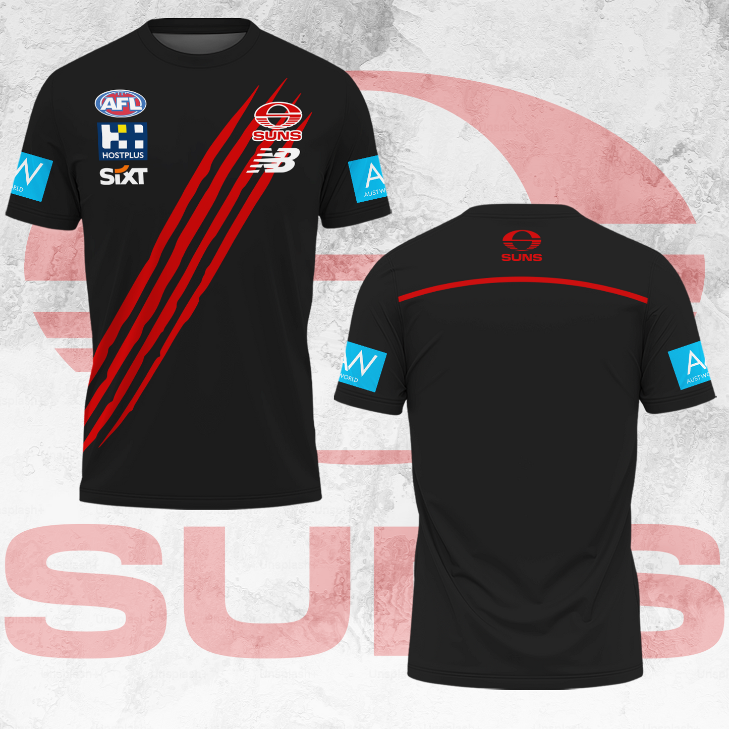 Gold Coast Suns AFL Limited Edition T-Shirt TM - You will save more when you buy the clothes and hat combo V2