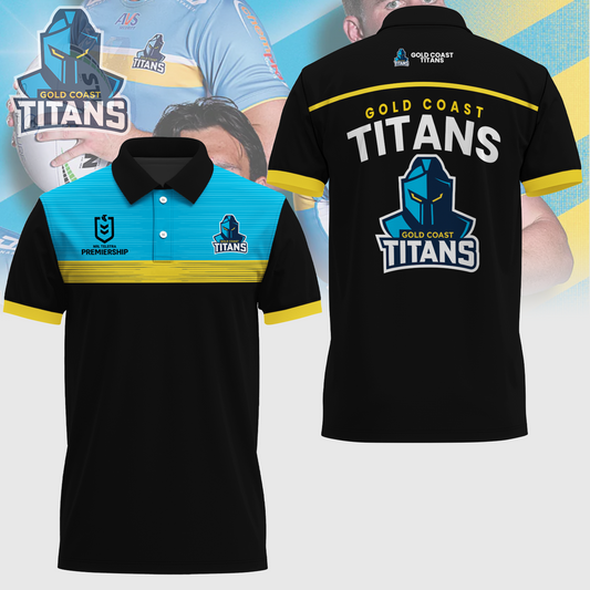 Gold Coast Titans NRL Limited Edition Polo Shirt TM - Super Savings When Buying Combo V1