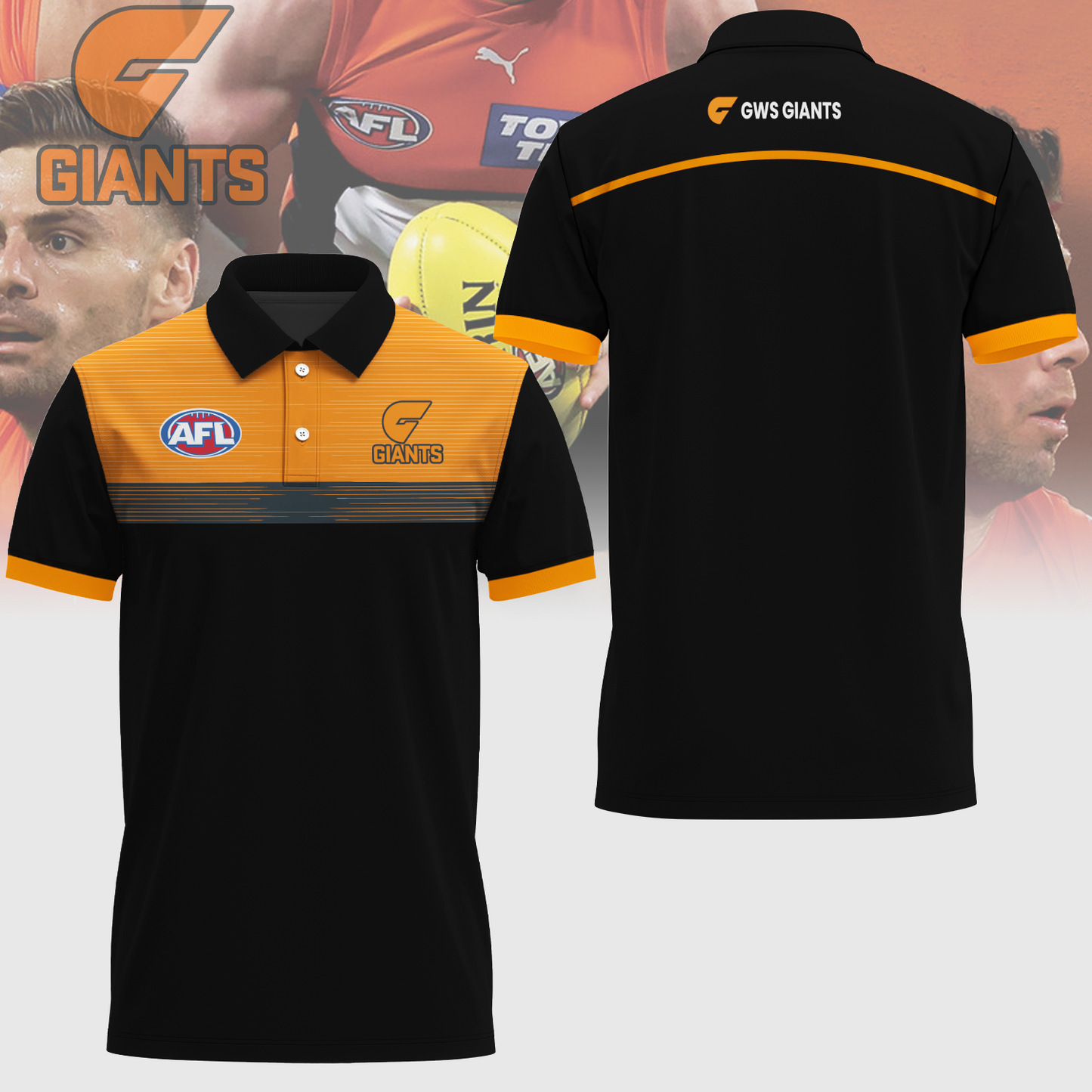 GWS Giants AFL Limited Edition Polo Shirt TM - Super Savings When Buying Combo V2