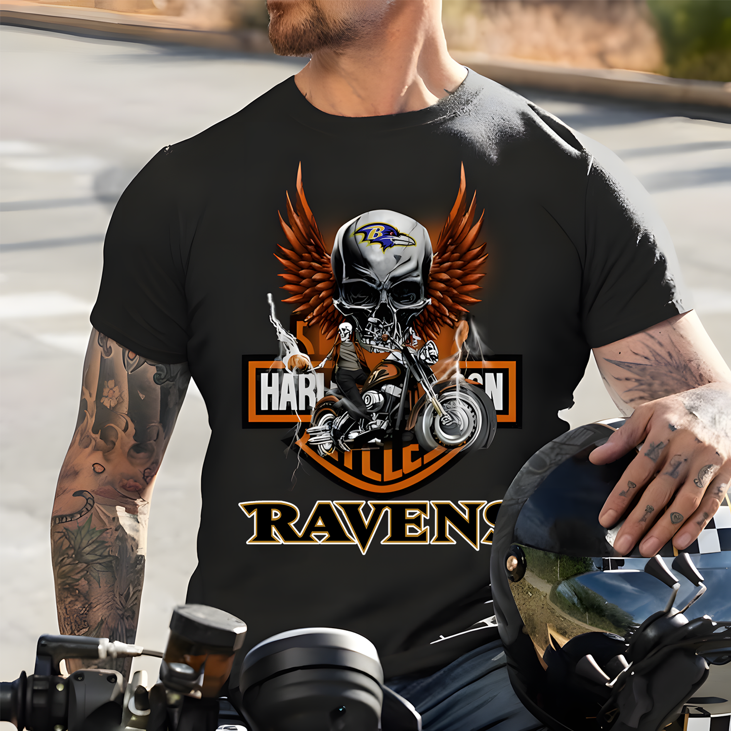 Harley x BAL NFL Biker Spirit 2D Shirt DatND ThuongNH