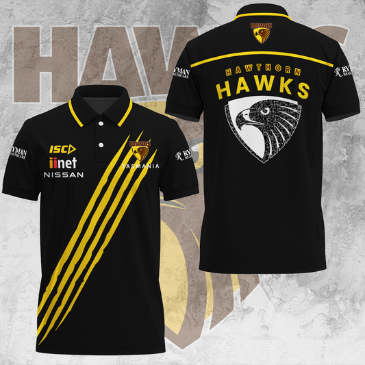 Hawthorn Football Club AFL Hawks 2025 Limited Edition Polo Shirt TM V1