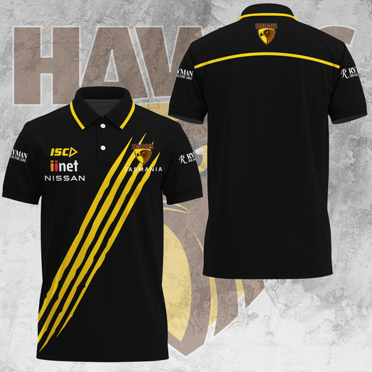 Hawthorn Football Club AFL Hawks 2025 Limited Edition Polo Shirt TM V4