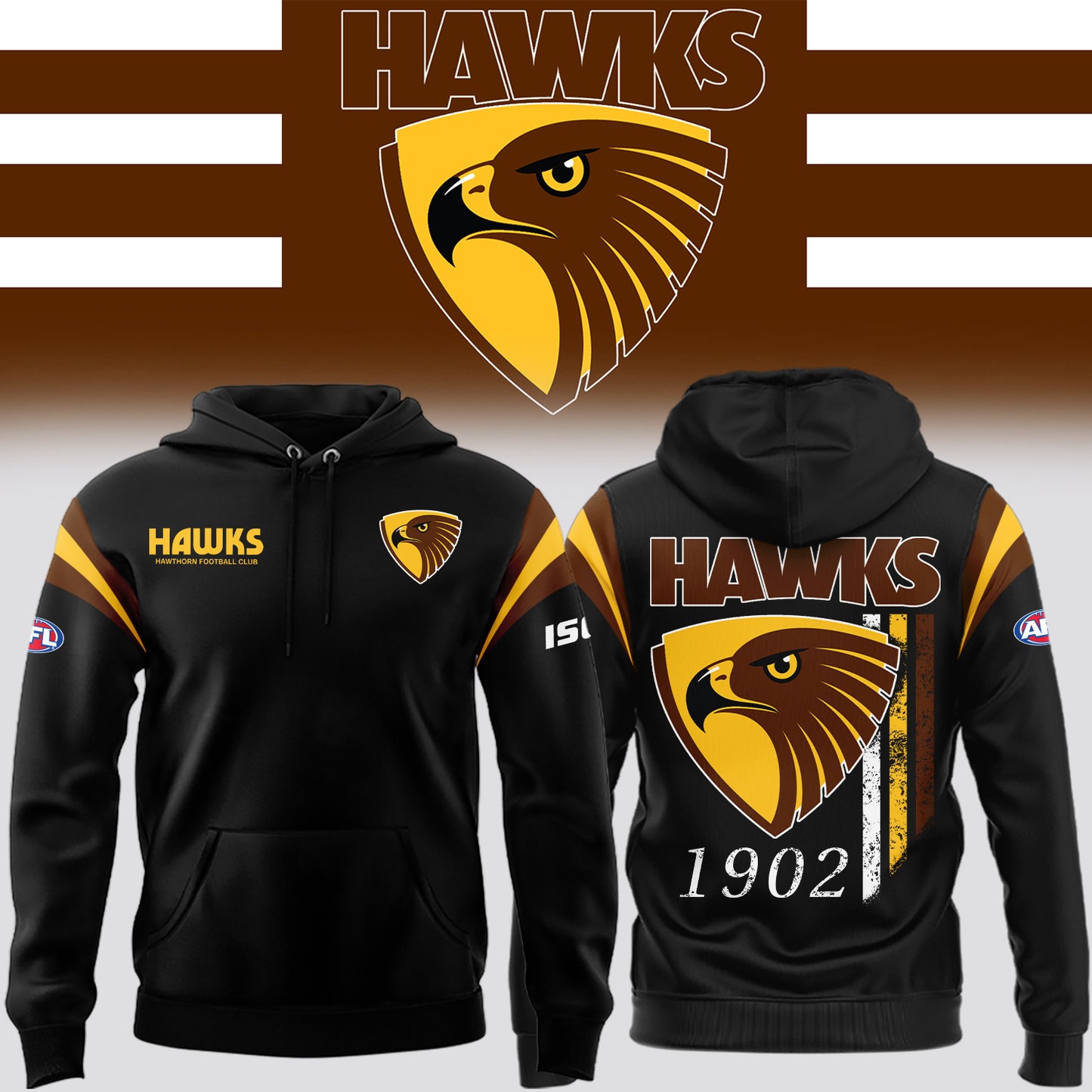 Hawthorn Football Club Hawks AFL Limited Edition Hoodie TM V5