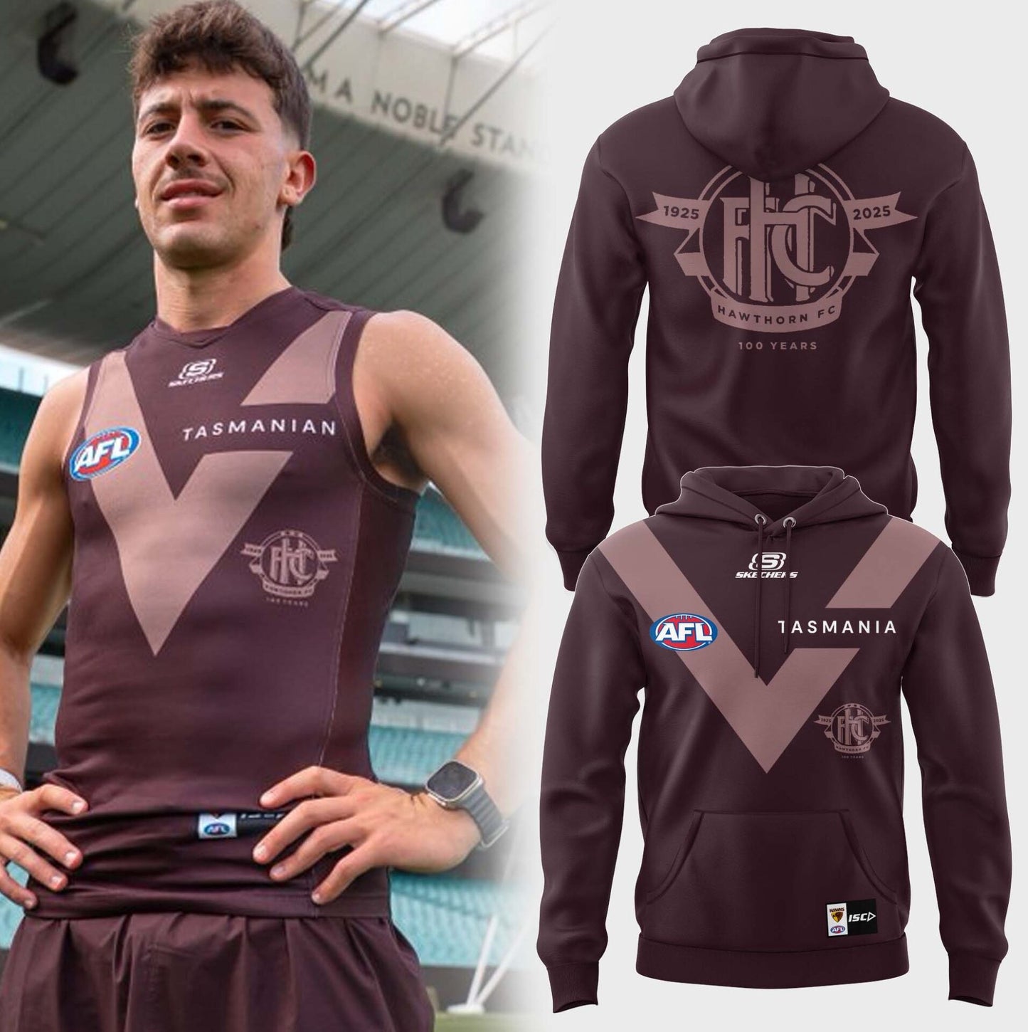 Hawthorn Football Club Hawks AFL Limited Edition Hoodie TM V9