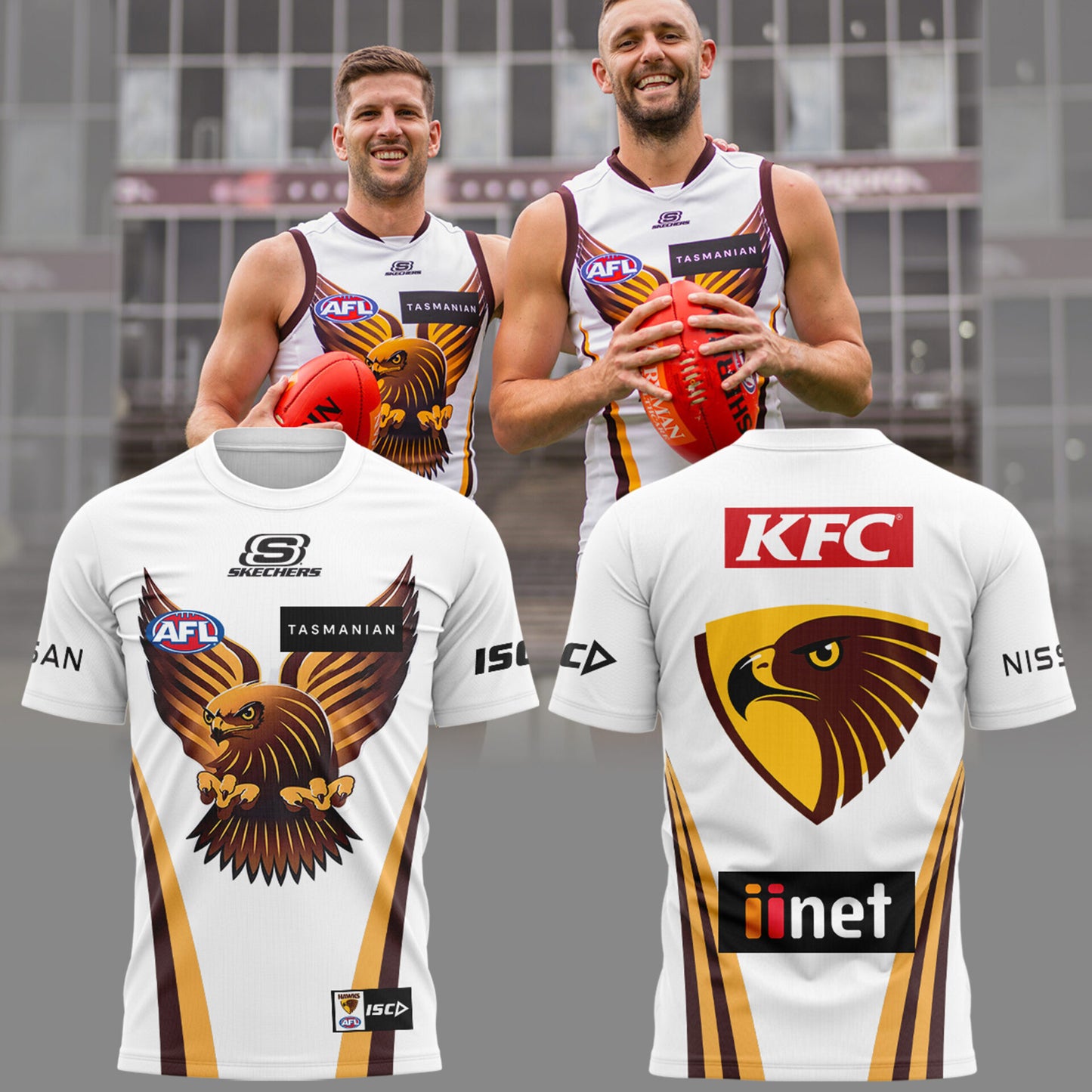 Hawthorn Football Club Hawks AFL Limited Edition T-Shirt TM - You will save more when you buy the clothes and hat combo V7