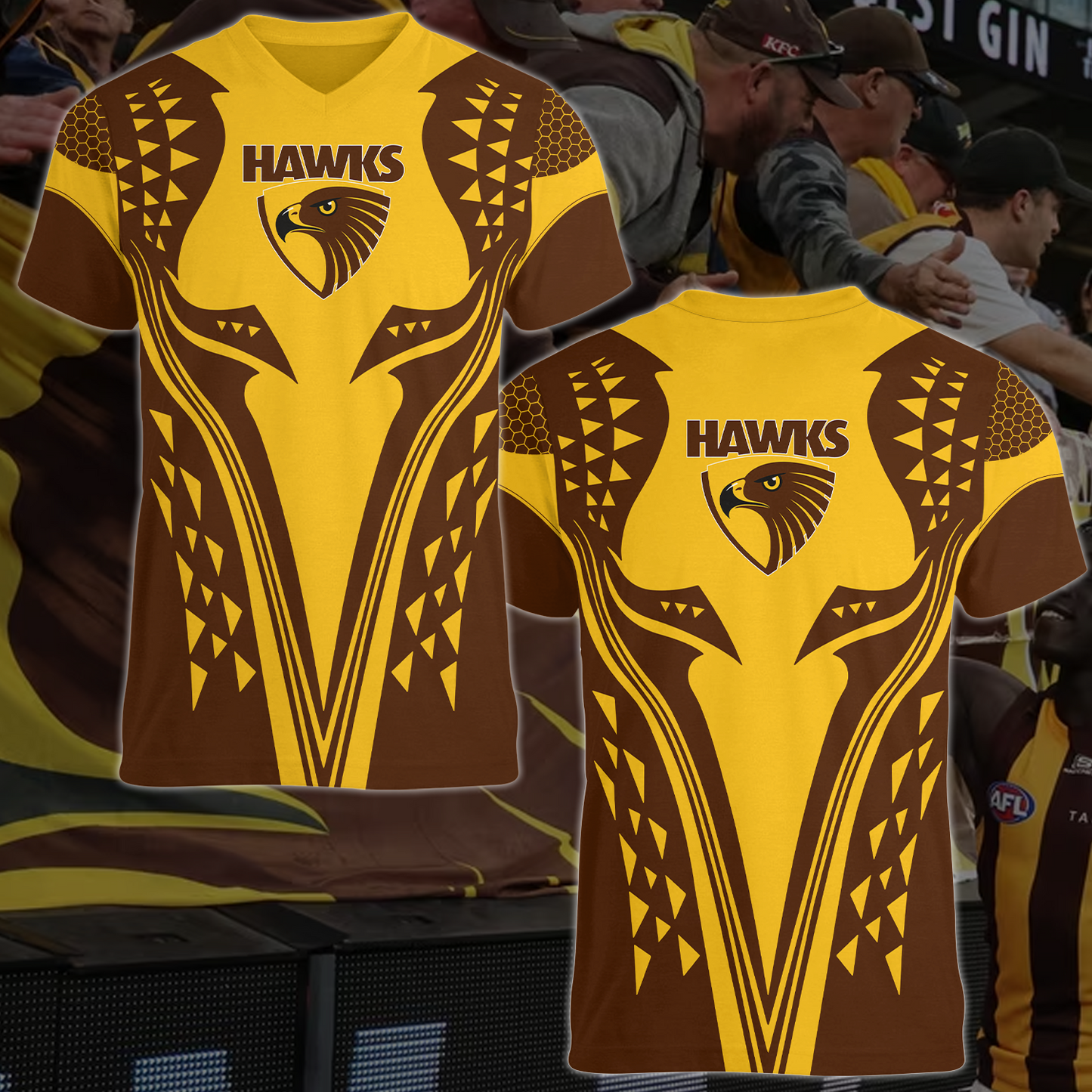 Hawthorn Hawks AFL 2025 T-Shirt TM NTA V1