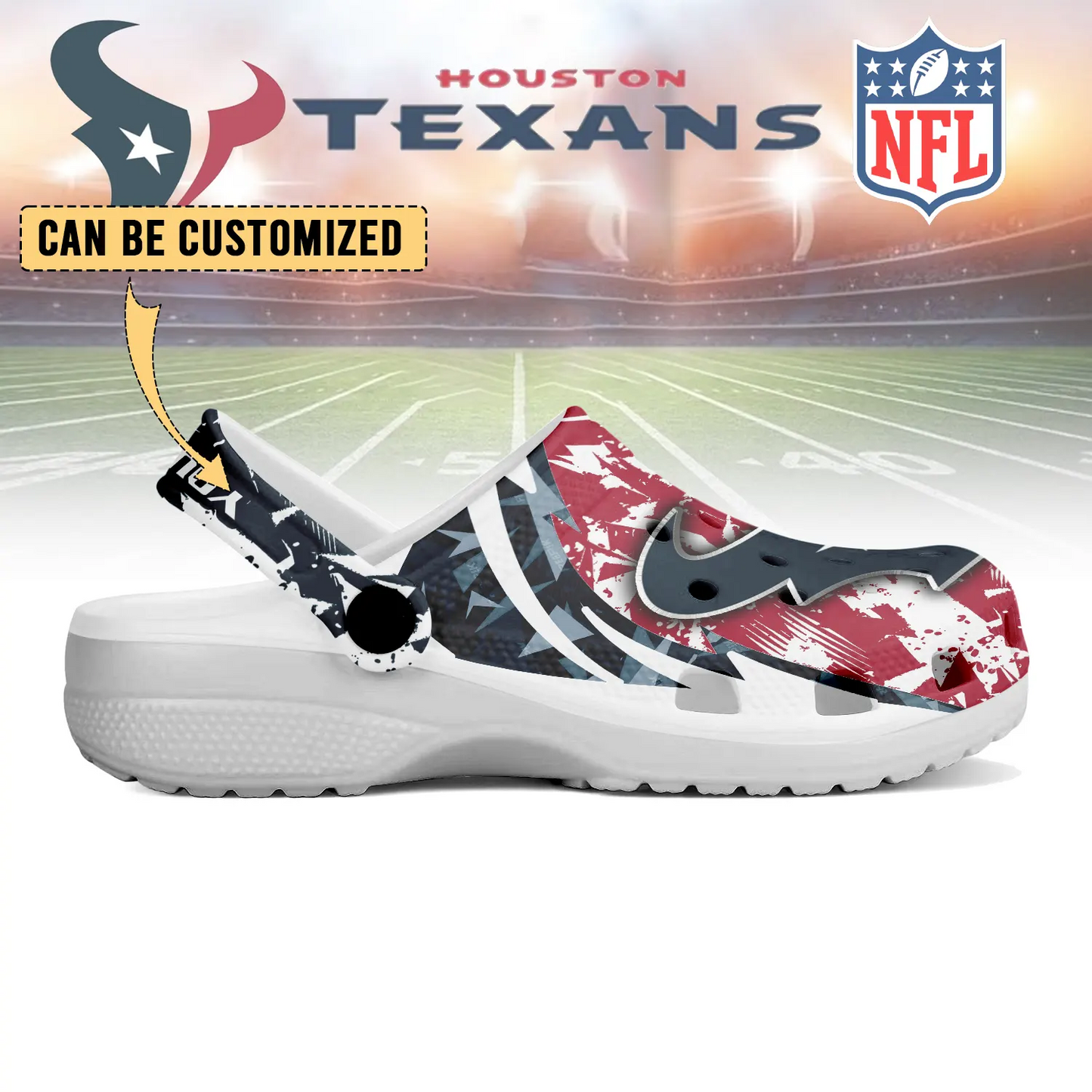 HOU x NFL Crocs Crocband Clogs Shoes DatND DVT