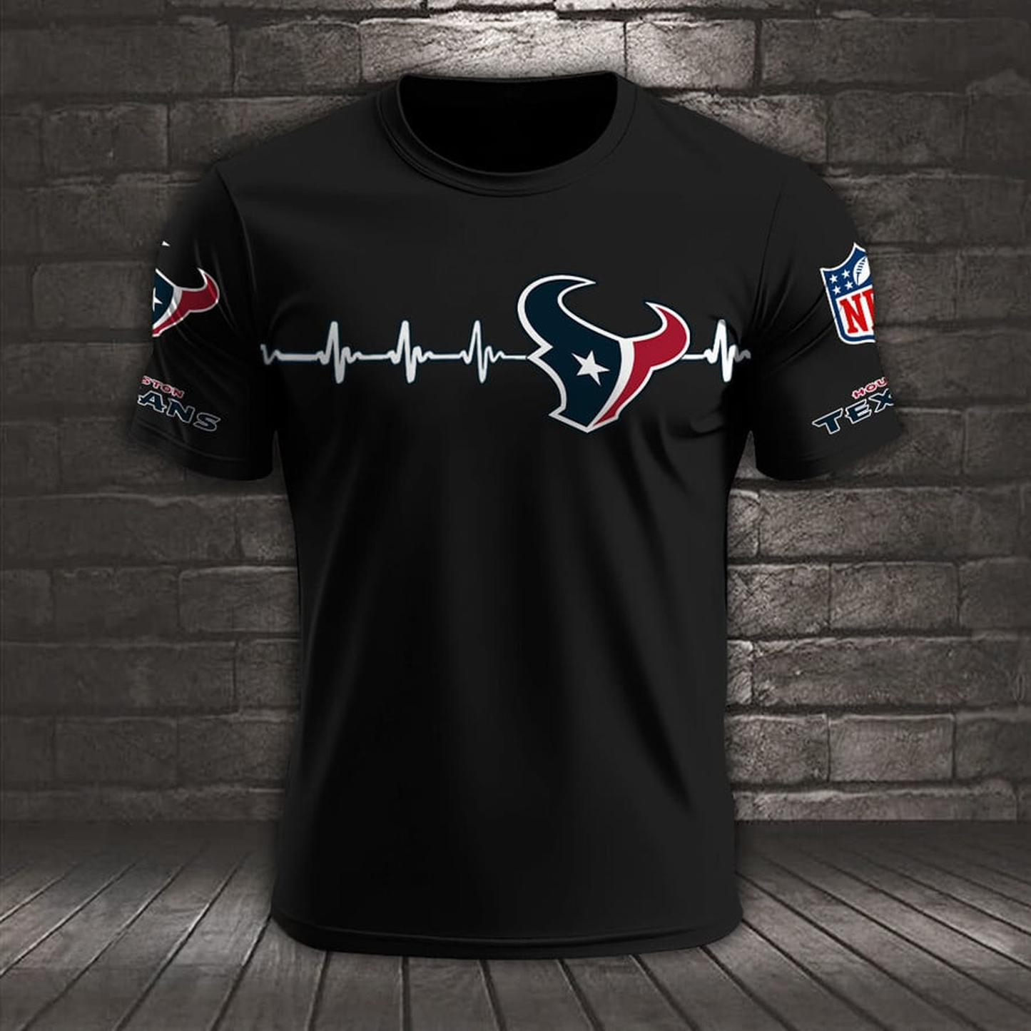 HOU x NFL Heart Rate Map Special 3D Shirt DatND ThuongNH