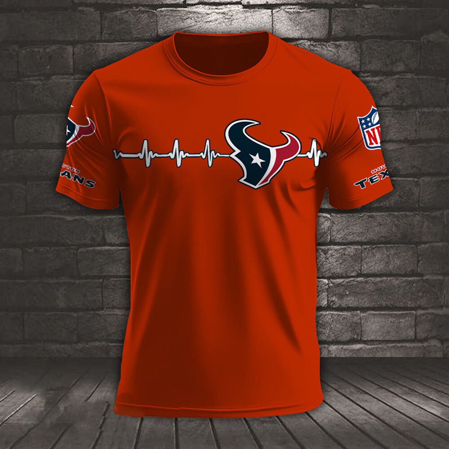 HOU x NFL Heart Rate Map Special 3D Shirt DatND ThuongNH