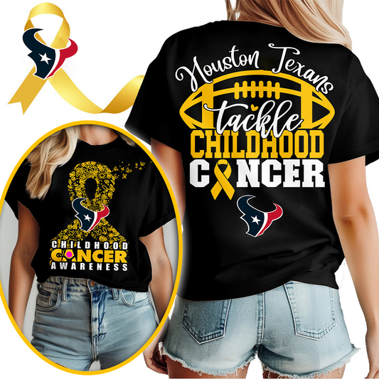HOU X NFL Premium Childhood Cancer Awareness Month 3D Shirt DatND ThuongNH