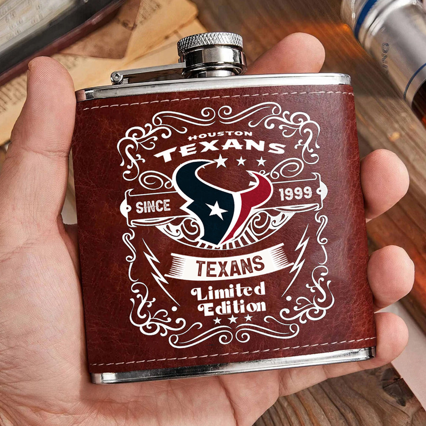HOU x NFL Stainless Steel Flask DatND ThuongNH