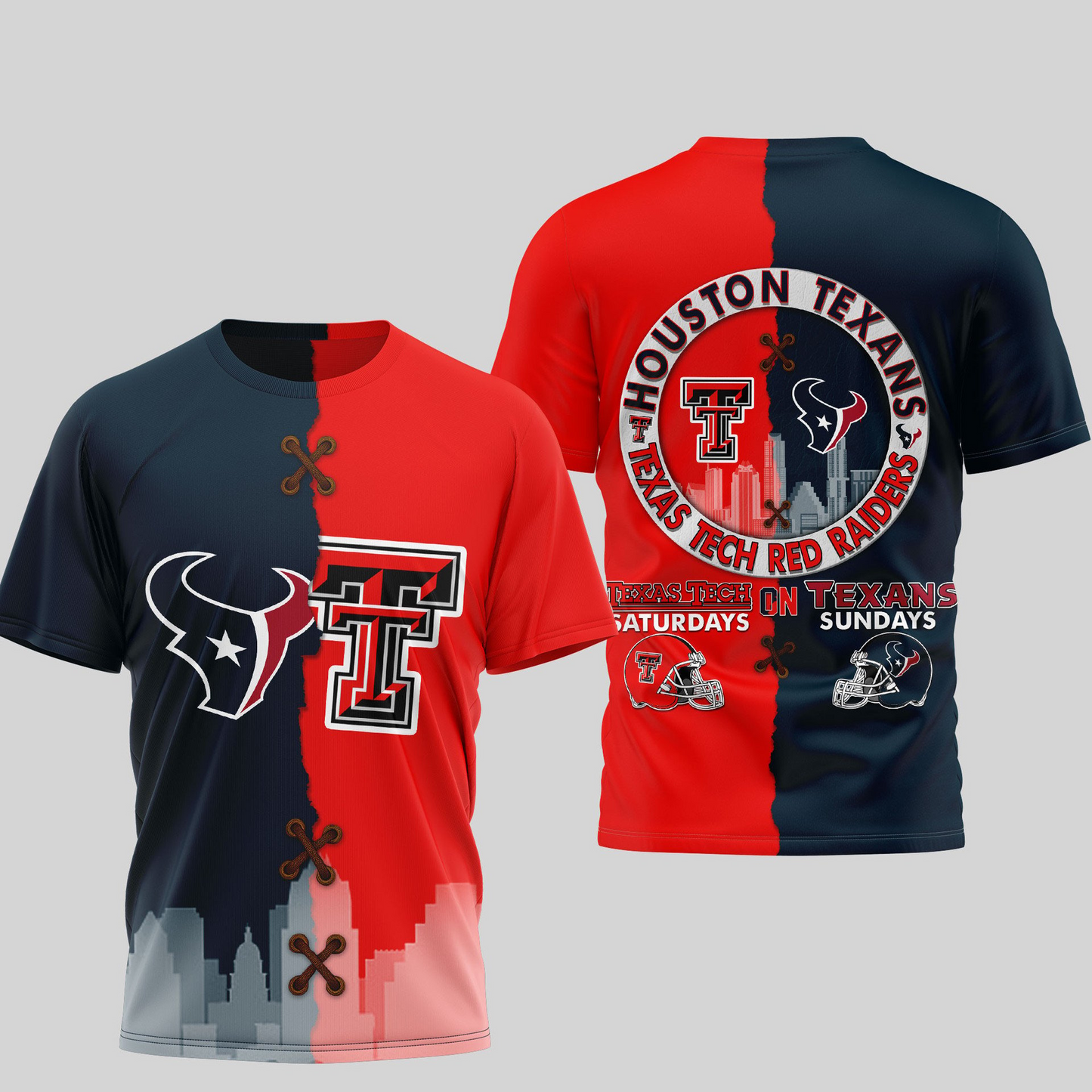 HT Premium NFL x NCAA 3D T-shirt DDT NTL