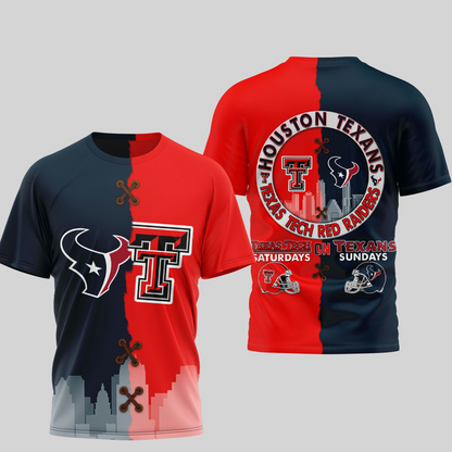 HT Premium NFL x NCAA 3D T-shirt DDT NTL