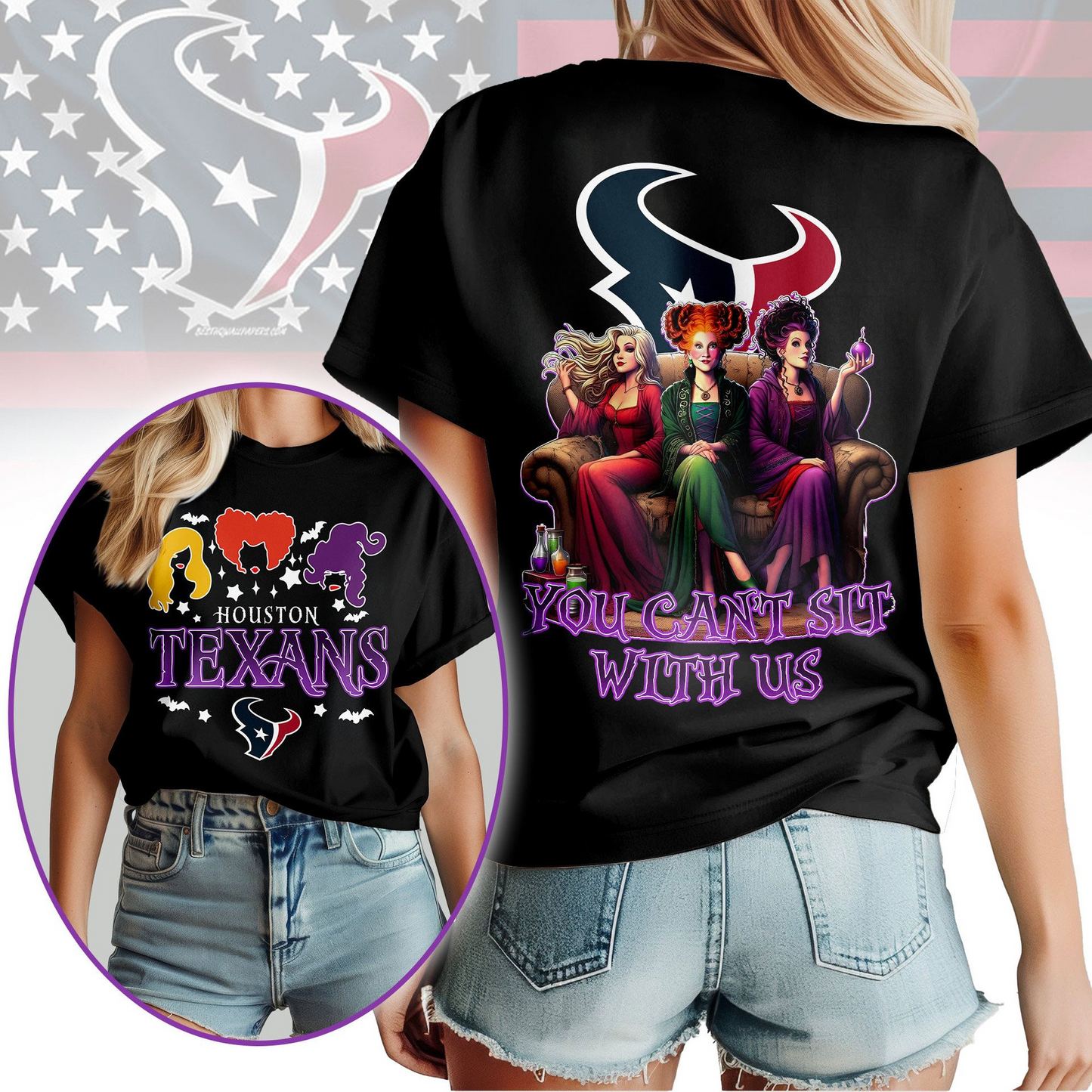 HT Premium NFL You Can't Sit With Us 3D T-shirt DDT NTL