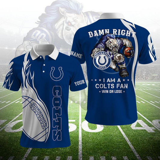 IC NFL Team Mascot Polo Shirt DDT NTL