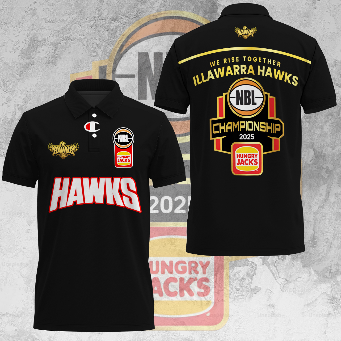 Illawarra Hawks NBL Limited Edition Polo Shirt TM - Super Savings When Buying Combo V1