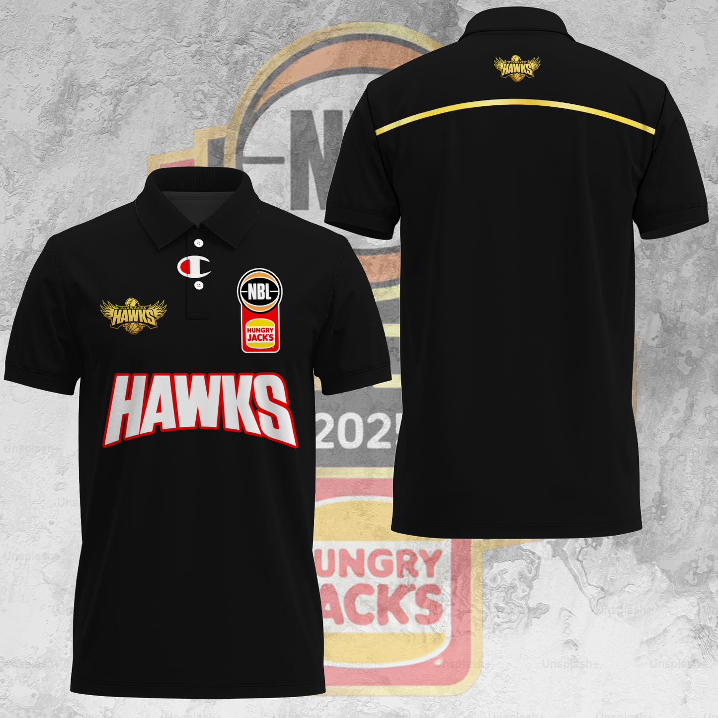 Illawarra Hawks NBL Limited Edition Polo Shirt TM - Super Savings When Buying Combo V2