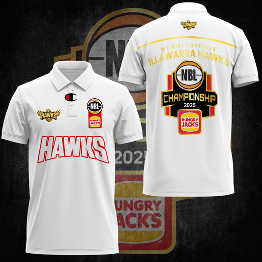 Illawarra Hawks NBL Limited Edition Polo Shirt TM - Super Savings When Buying Combo V3