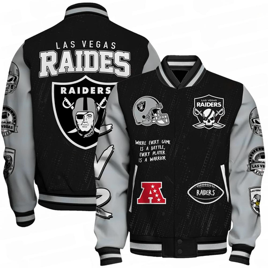 Las Vegas Raiders National Football League Pattern Varsity Jacket