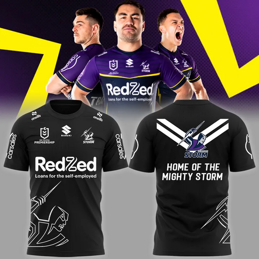 Melbourne Storm NRL 2025 Limitted Edition T-Shirt TM - You will save more when you buy the clothes and hat combo V5