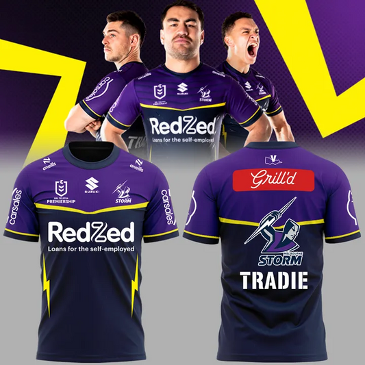 Melbourne Storm NRL 2025 Limitted Edition T-Shirt TM - You will save more when you buy the clothes and hat combo V7