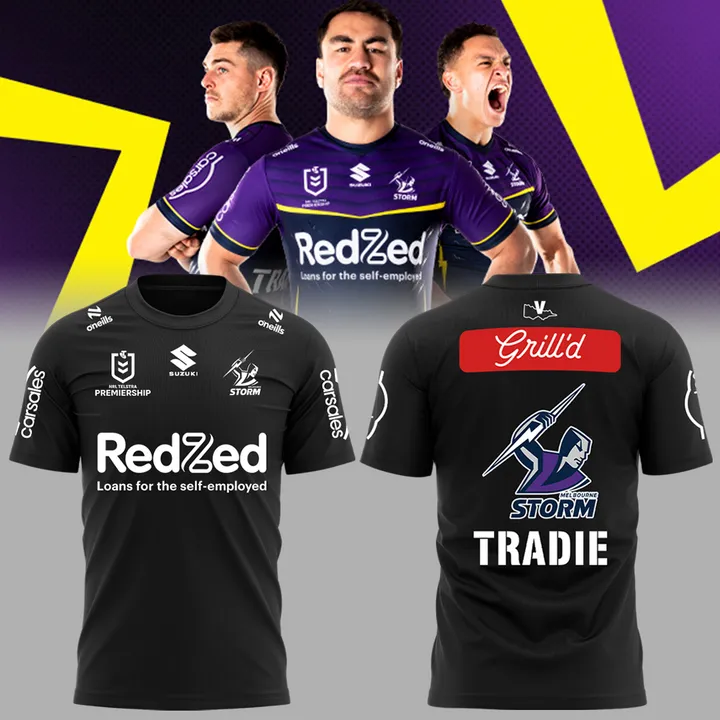 Melbourne Storm NRL 2025 Limitted Edition T-Shirt TM - You will save more when you buy the clothes and hat combo V6
