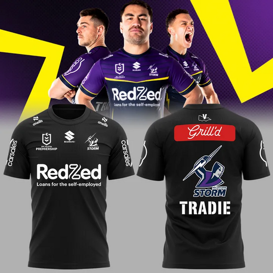 Melbourne Storm NRL 2025 Limitted Edition T-Shirt TM - You will save more when you buy the clothes and hat combo V6