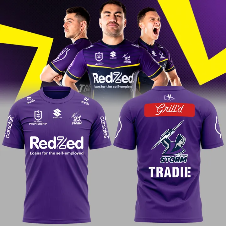 Melbourne Storm NRL 2025 Limitted Edition T-Shirt TM - You will save more when you buy the clothes and hat combo V3