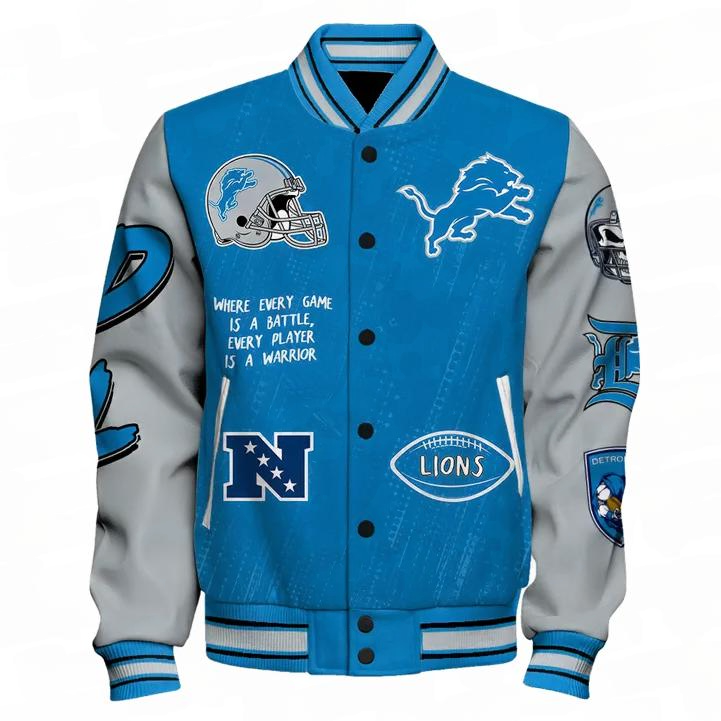 Detroit Lions National Football League Unisex Varsity Jacket
