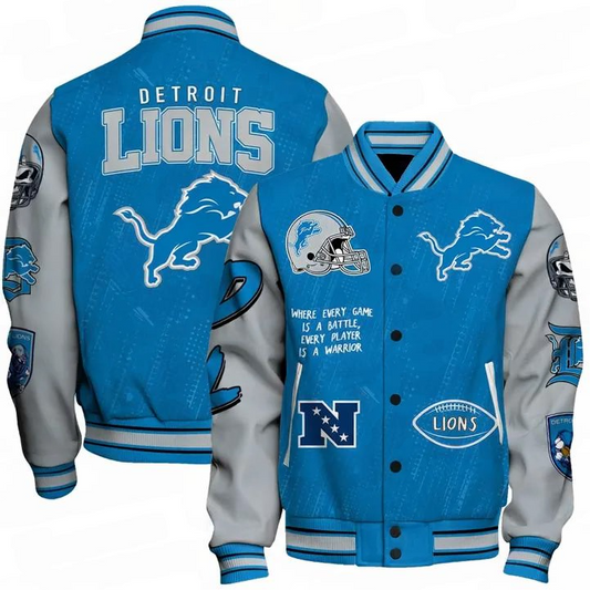 Detroit Lions National Football League Unisex Varsity Jacket