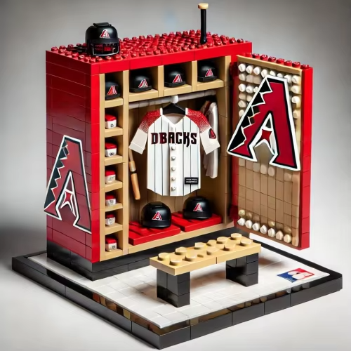 MLB Teams Locker Room Baseball Glove Building Block Set DDT NTL