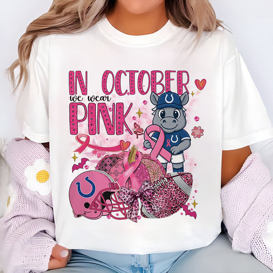 In October We Are Pink NFL IND 2D Shirt DatND DVT