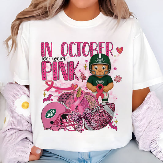 In October We Are Pink NFL NYJ 2D Shirt DatND DVT