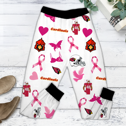 In October We Wear Pink And Watch ARI NFL Pajamas Set DatND DVT