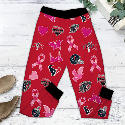 In October We Wear Pink And Watch HOU NFL Pajamas Set DatND DVT