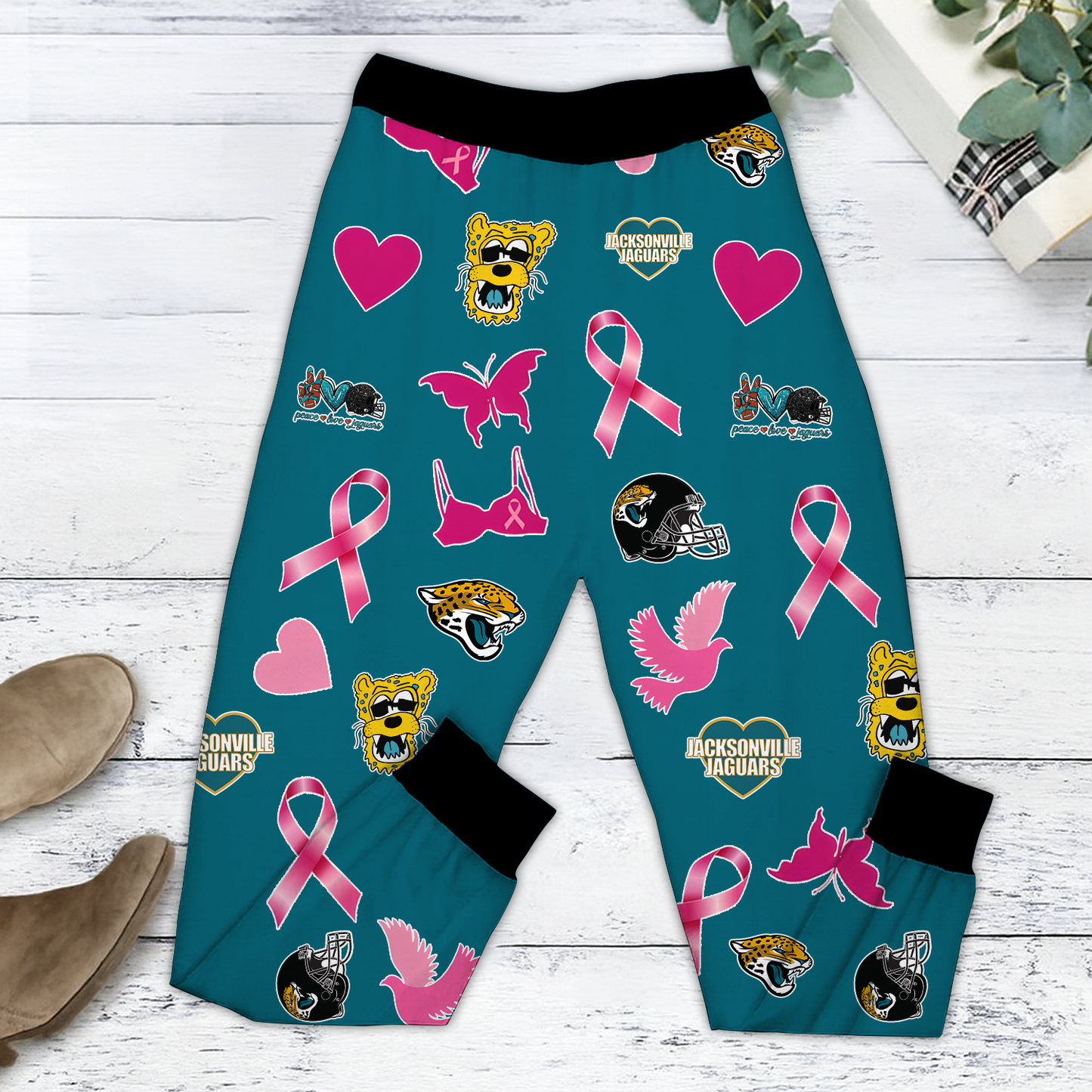 In October We Wear Pink And Watch JAC NFL Pajamas Set DatND DVT