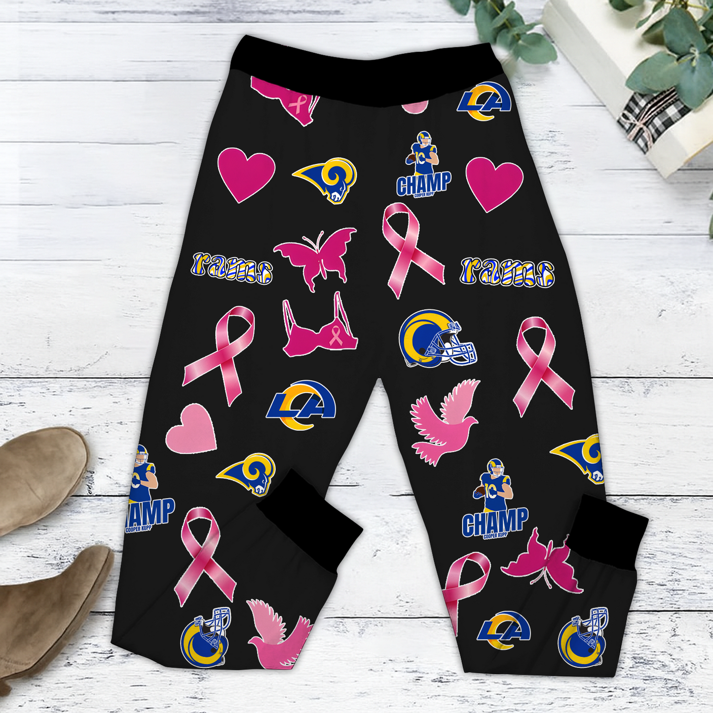 In October We Wear Pink And Watch LAR NFL Pajamas Set DatND DVT