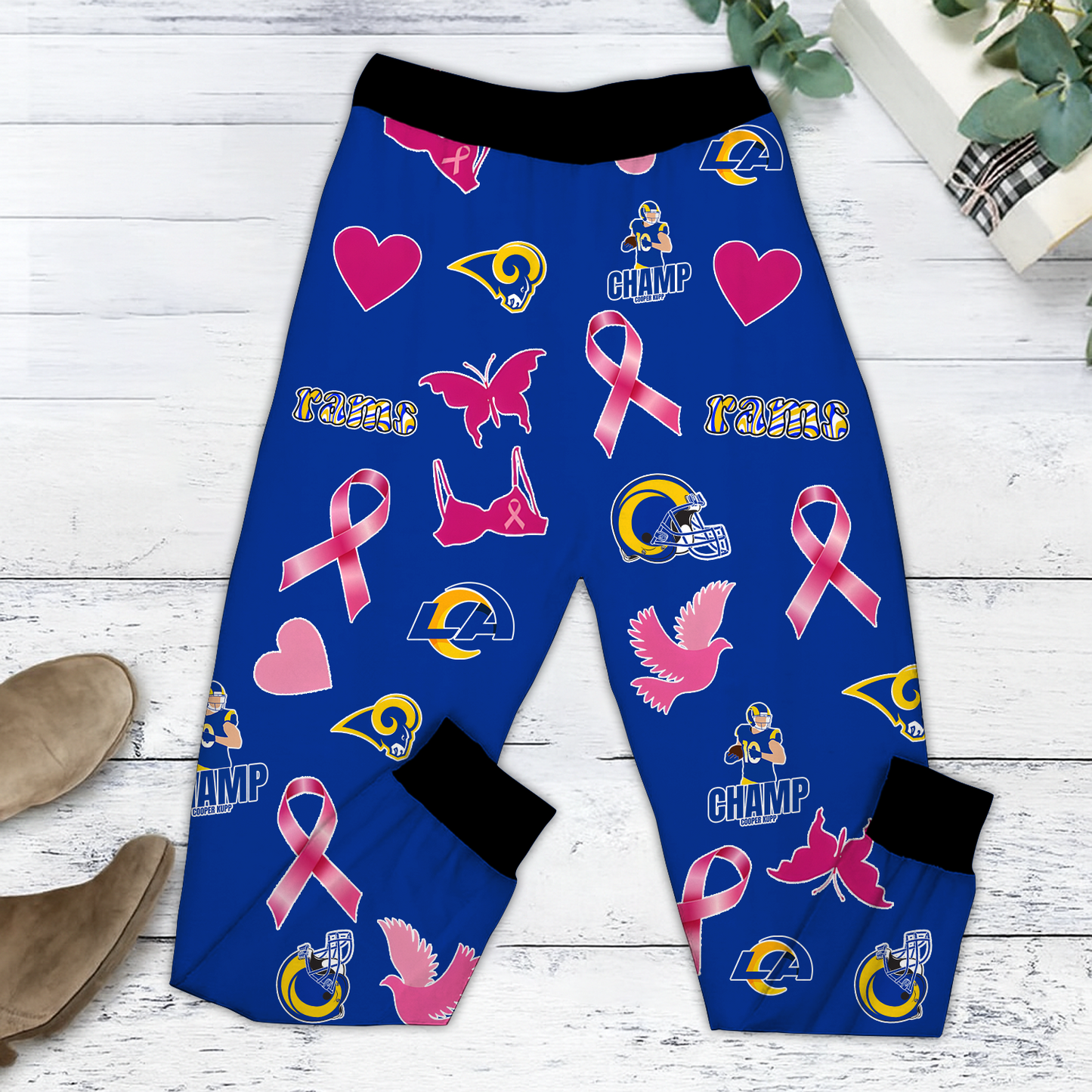 In October We Wear Pink And Watch LAR NFL Pajamas Set DatND DVT