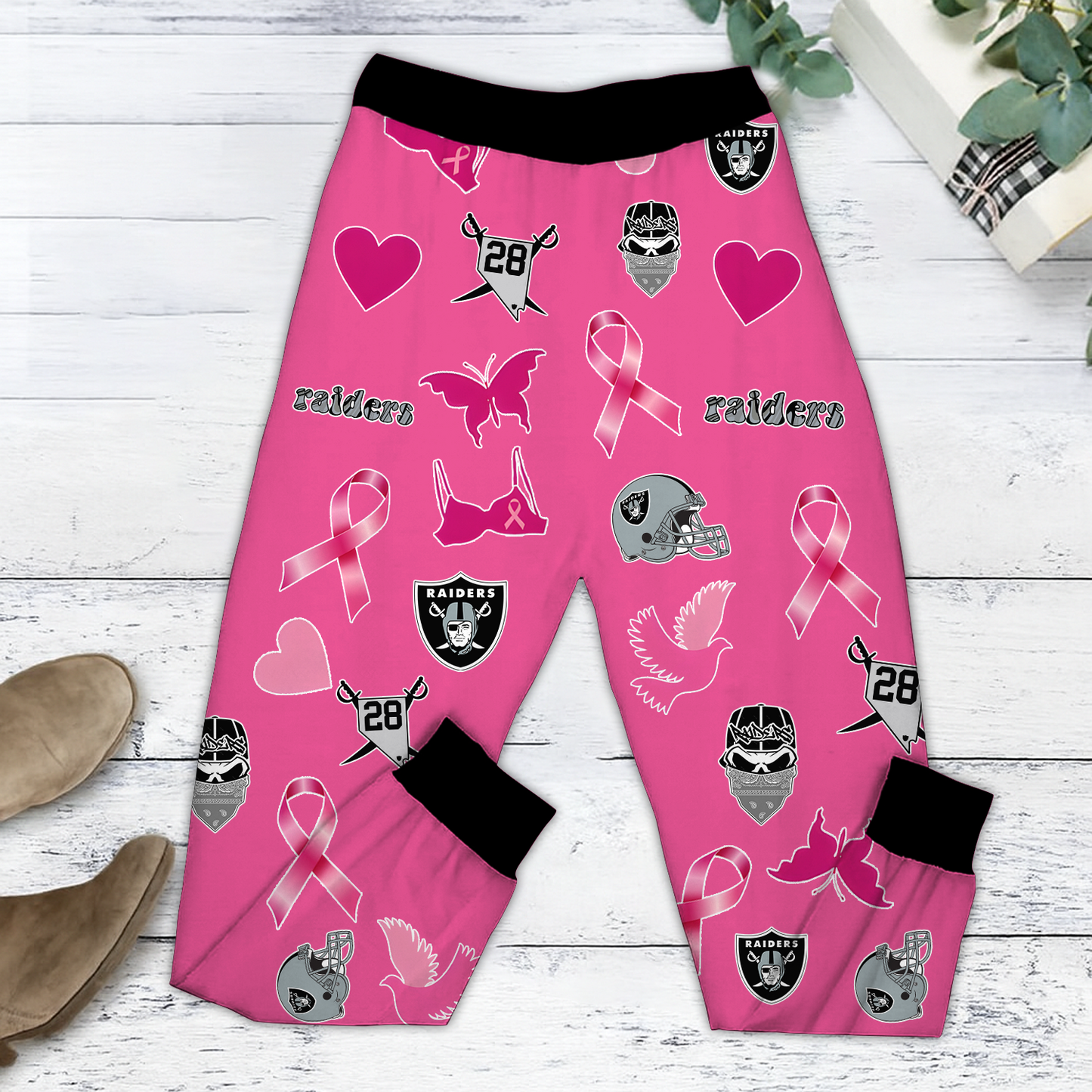 In October We Wear Pink And Watch LV NFL Pajamas Set DatND DVT