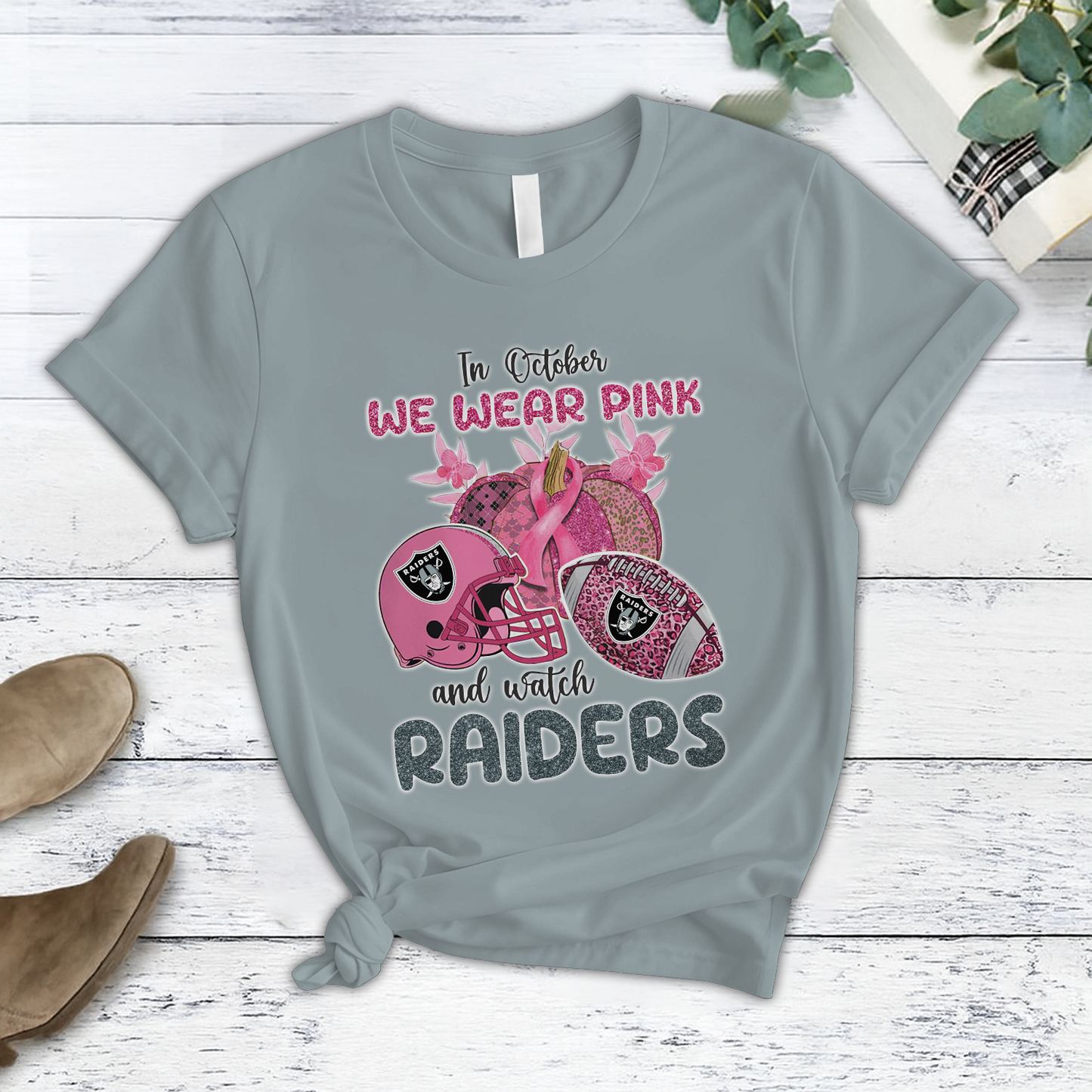 In October We Wear Pink And Watch LV NFL Pajamas Set DatND DVT