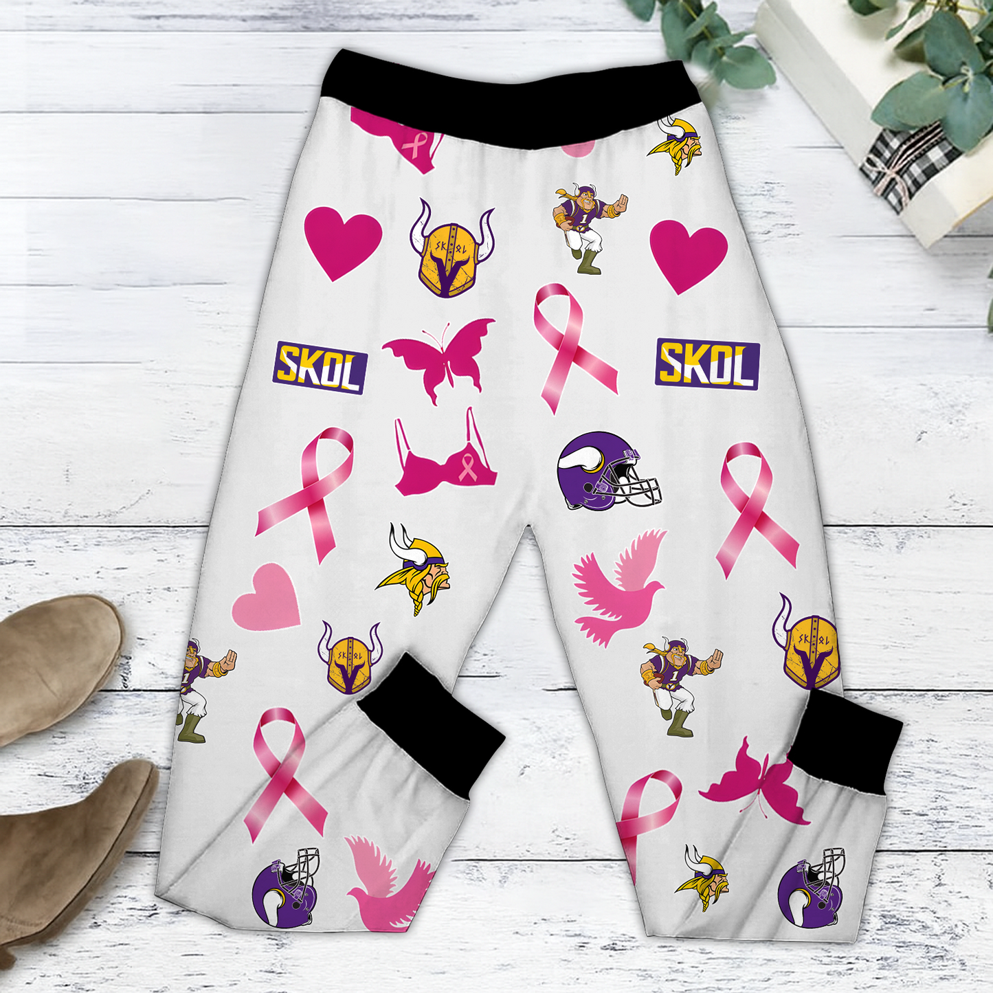 In October We Wear Pink And Watch MIN NFL Pajamas Set DatND DVT