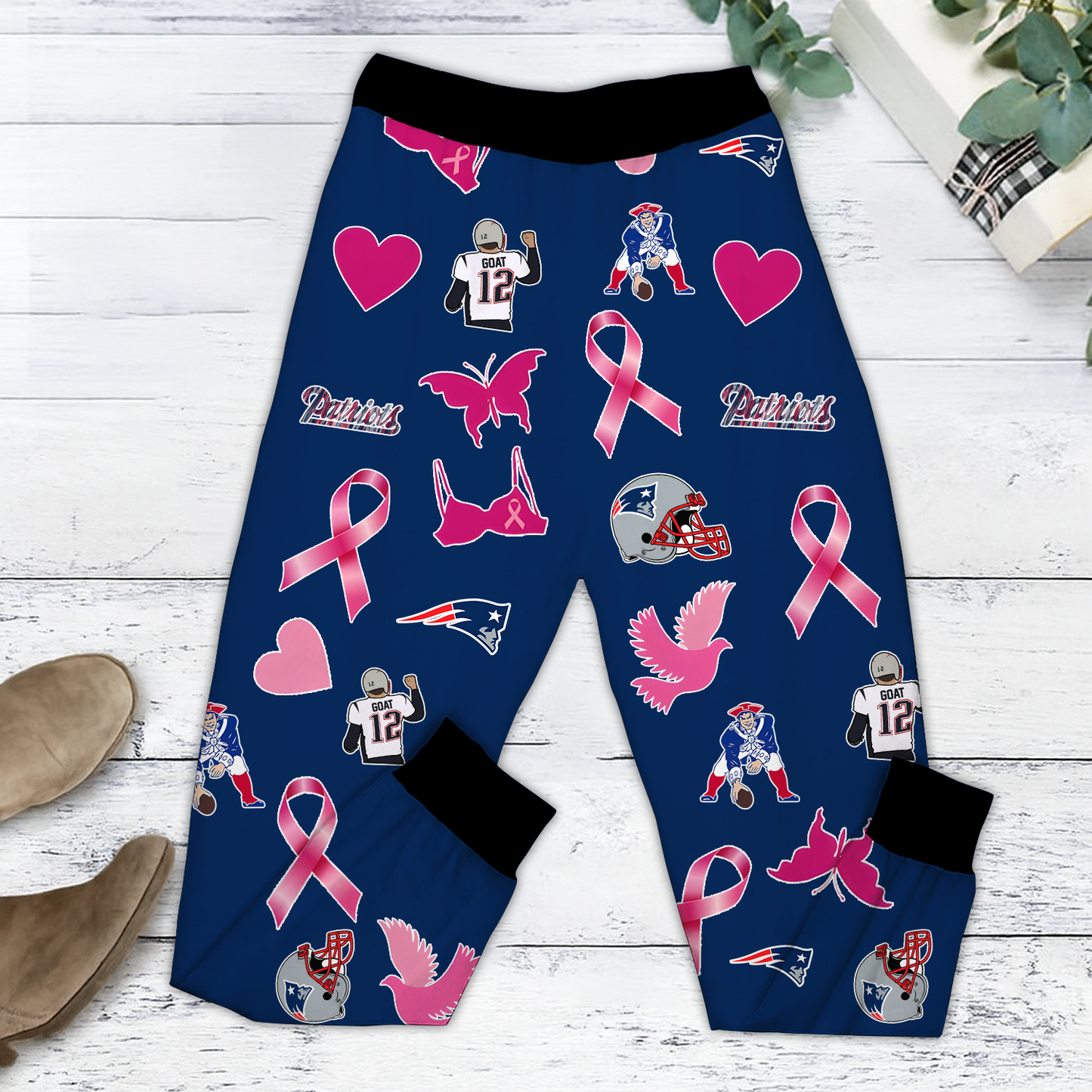 In October We Wear Pink And Watch NE NFL Pajamas Set DatND DVT