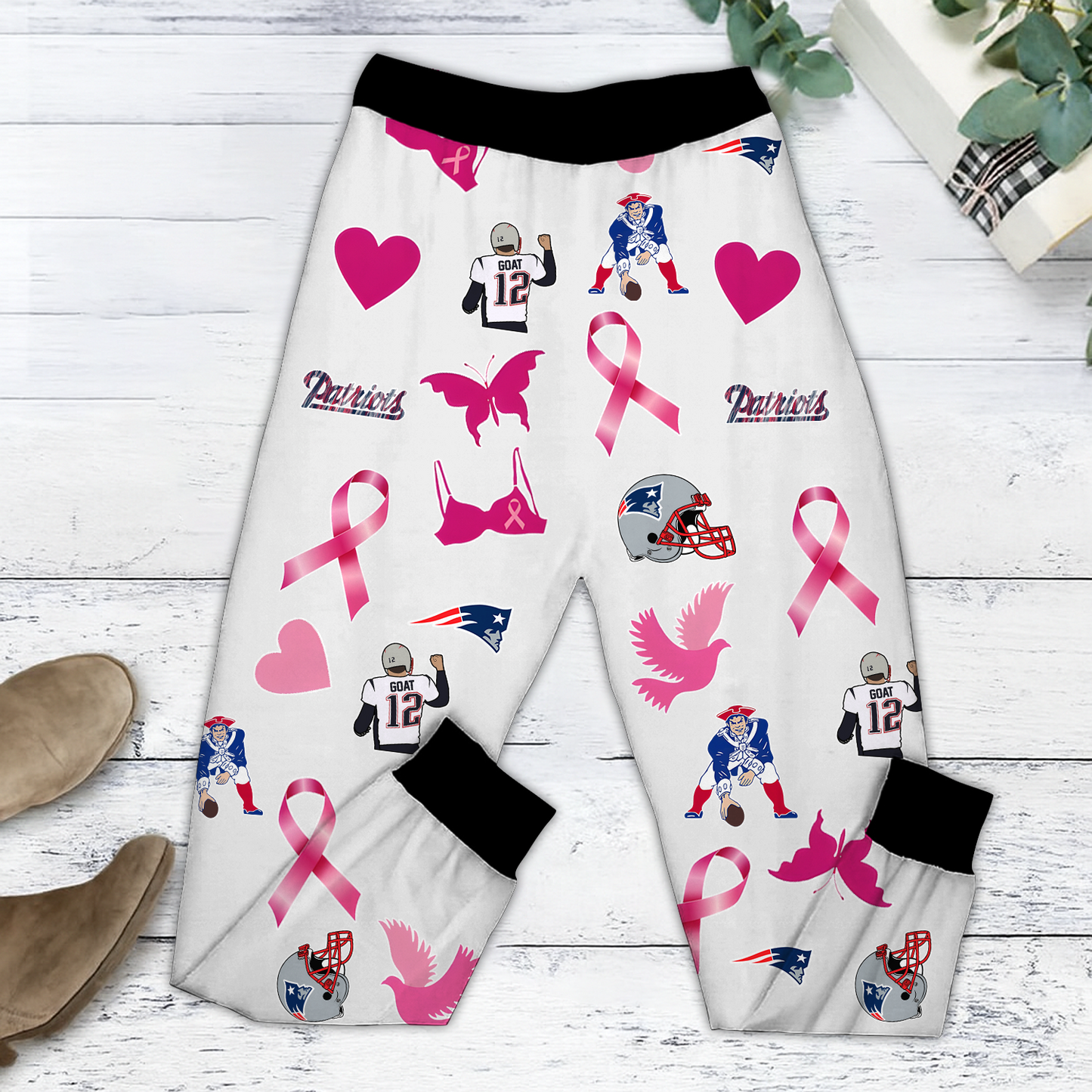 In October We Wear Pink And Watch NE NFL Pajamas Set DatND DVT
