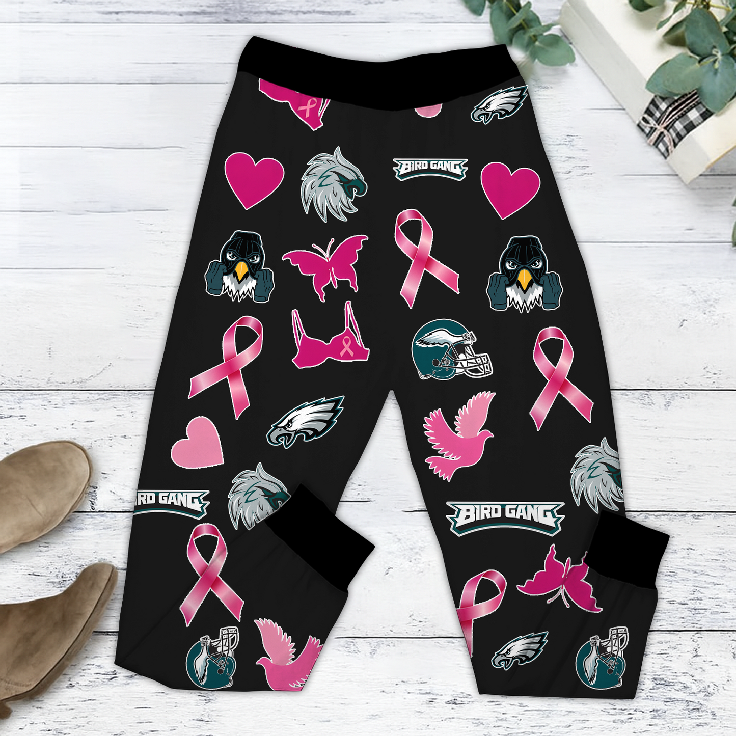 In October We Wear Pink And Watch PHI NFL Pajamas Set DatND DVT