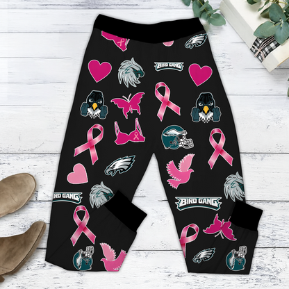 In October We Wear Pink And Watch PHI NFL Pajamas Set DatND DVT