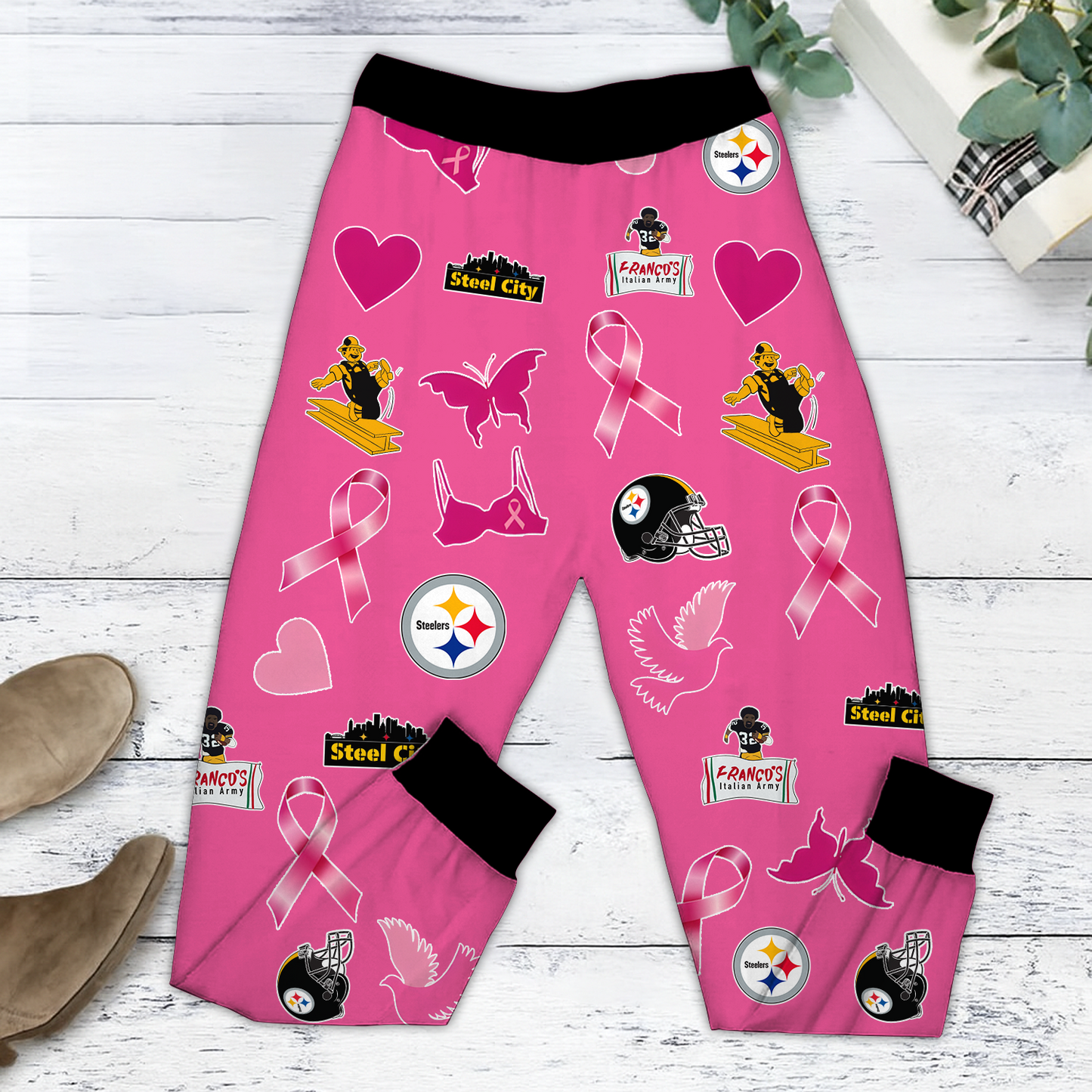 In October We Wear Pink And Watch PIT NFL Pajamas Set DatND DVT