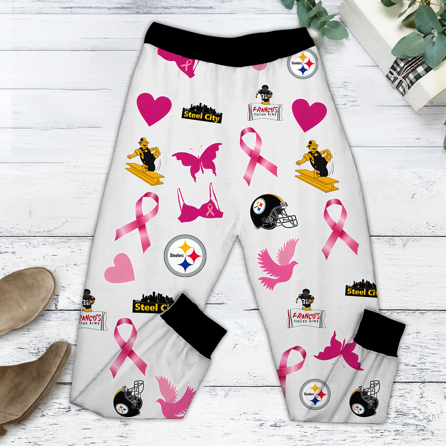 In October We Wear Pink And Watch PIT NFL Pajamas Set DatND DVT