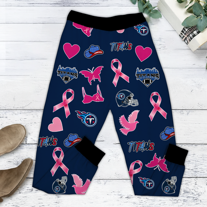 In October We Wear Pink And Watch TEN NFL Pajamas Set DatND DVT