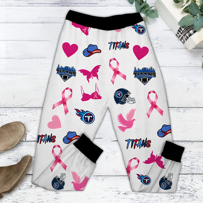 In October We Wear Pink And Watch TEN NFL Pajamas Set DatND DVT